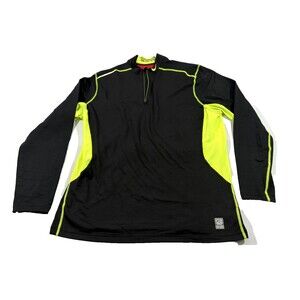 Nike Pro Combat Hyperwarm Dri-Fit Max Black Fitted 1/4 Zip Pullover Run Sz 2XL
